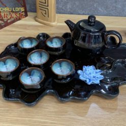 Bộ ấm chén men hỏa biến