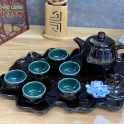 Bộ ấm chén men hỏa biến