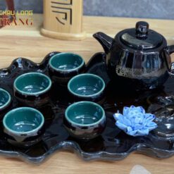 Bộ ấm chén men hỏa biến