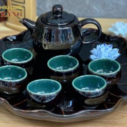 Bộ ấm chén men hỏa biến