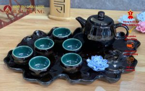 Bộ ấm chén men hỏa biến