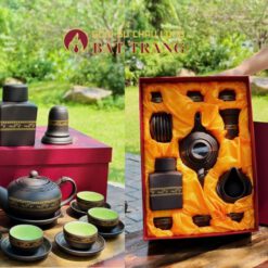 Bộ ấm chén tử sa quà tặng