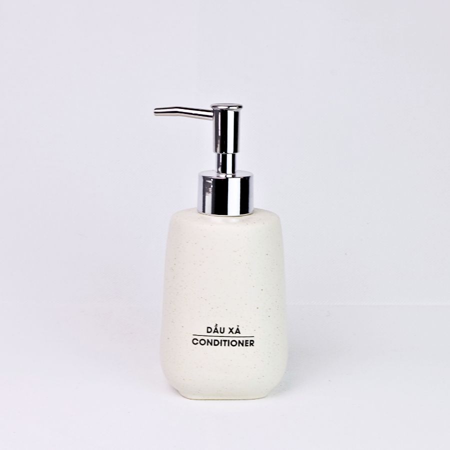 Bình Dầu Xả Dáng Chuông 330ml – Dành Cho Khách Sạn (Men cát)