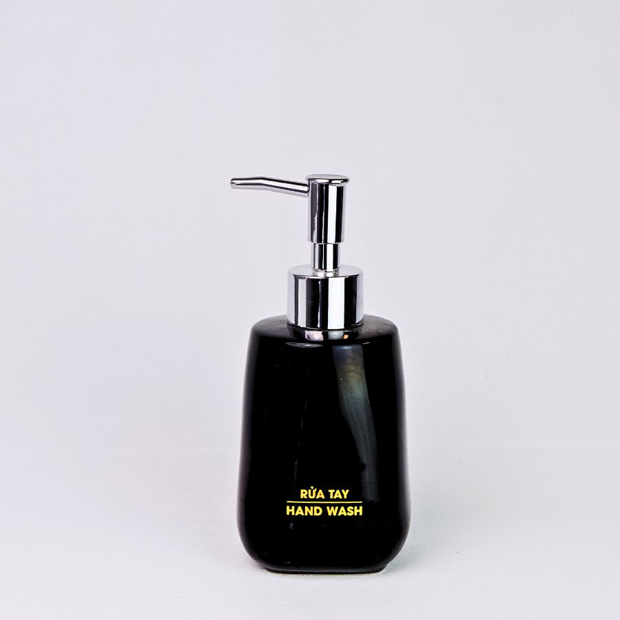 Bình Rửa Tay Dáng Chuông 330ml – Dành Cho Khách Sạn (Men đen)