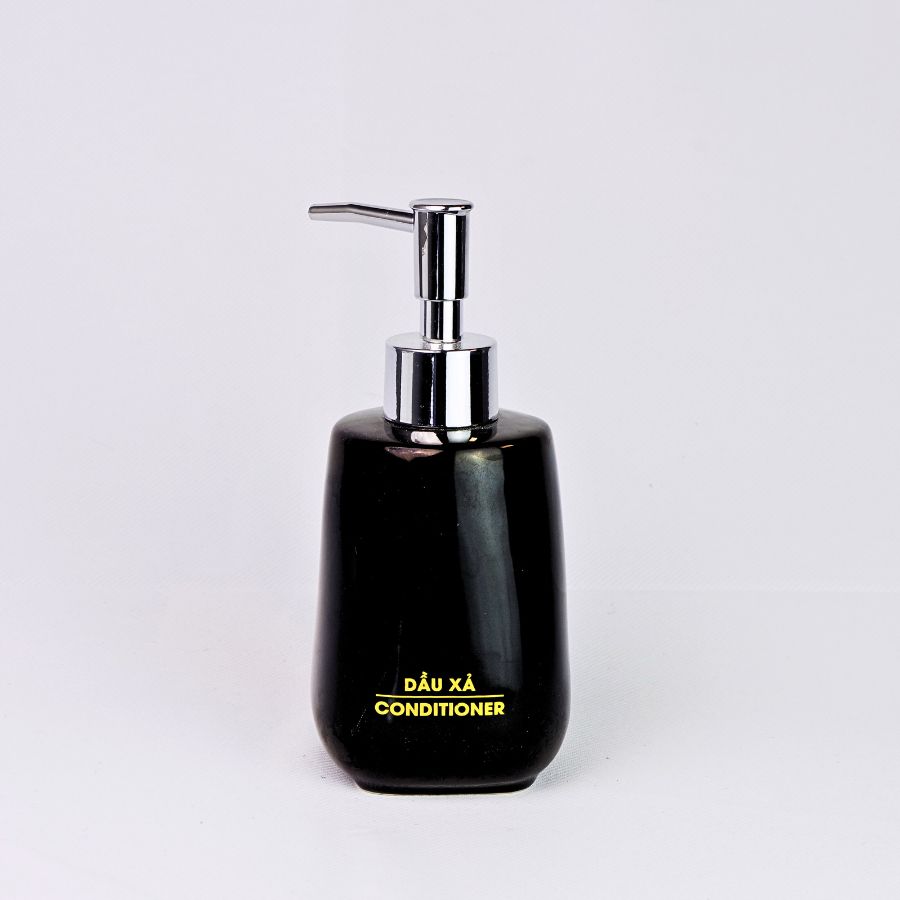 Bình Dầu Xả Dáng Chuông 330ml – Dành Cho Khách Sạn (Men Đen)