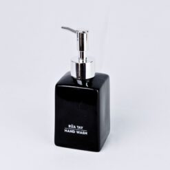 Bình Rửa Tay Dáng Vuông 240ml – Dành Cho Khách Sạn (Men đen)