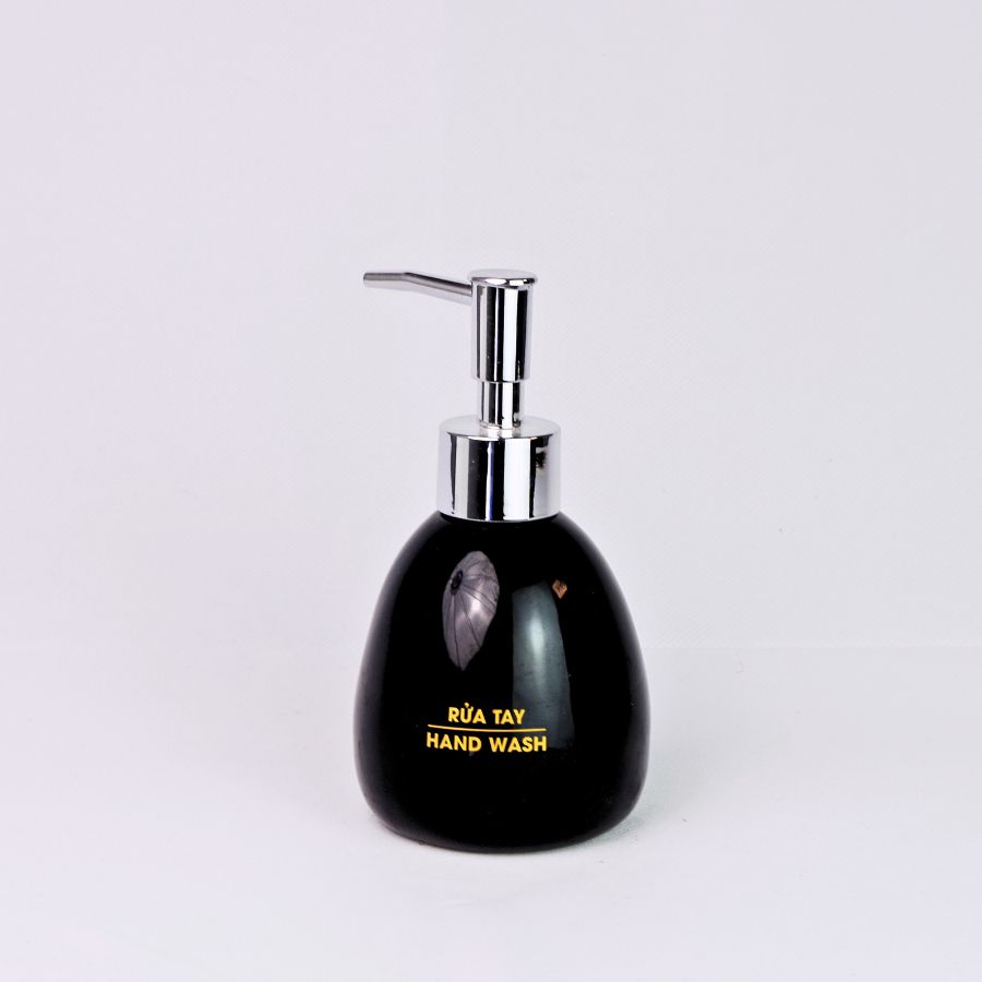Bình Rửa Tay Dáng Trứng 240ml – Dành Cho Khách Sạn (men đen)