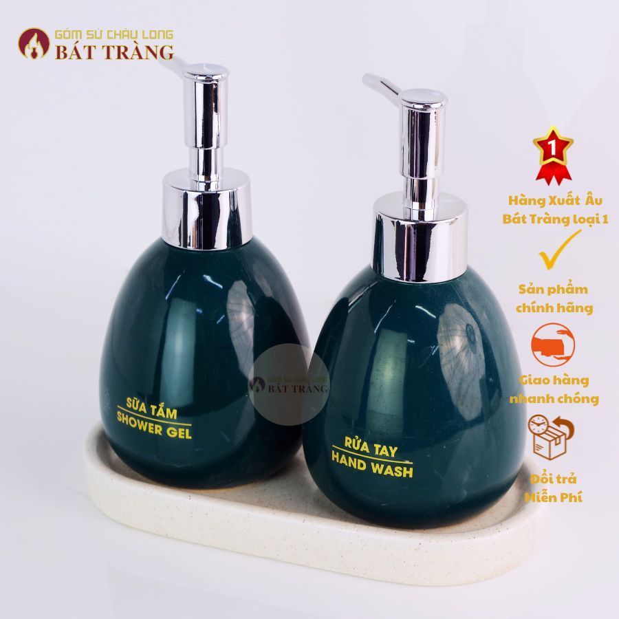 Bình Sứ Đựng Sữa Tắm, Dầu Gội, Dầu xả Sản Phầm Sử Dụng Cho Khách Sạn, Homestay Dáng Trứng 250ml - Ảnh 6