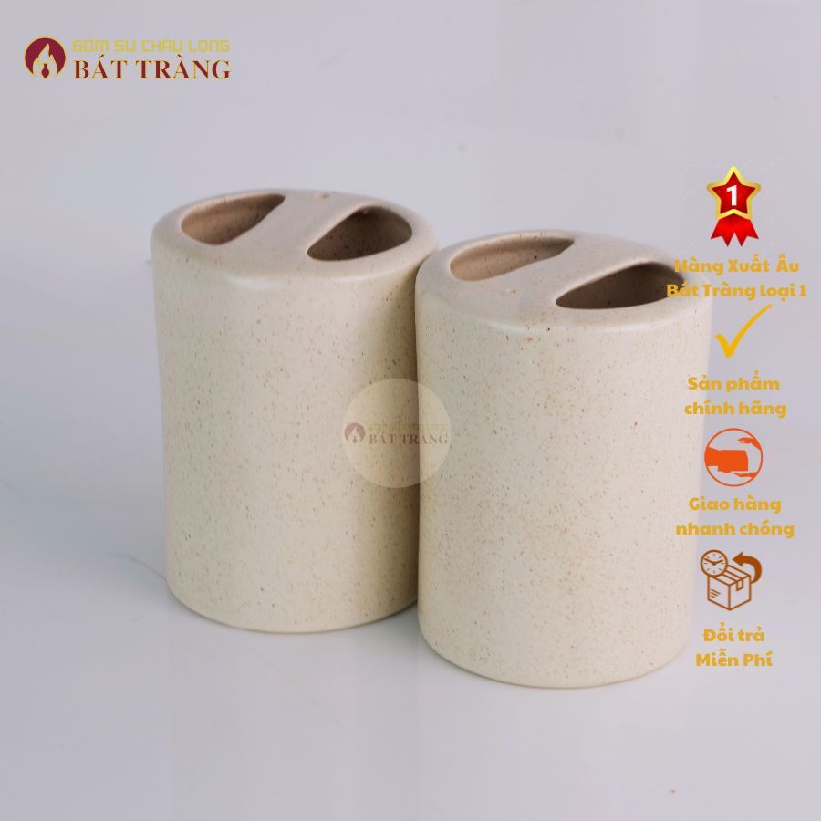Cốc Sứ Đựng Bàn Chải, Cốc Đánh Răng Gốm Sứ Dùng Cho Khách Sạn, Resort, Khu Nghỉ Dưỡng, Gốm Bát Tràng - Ảnh 2