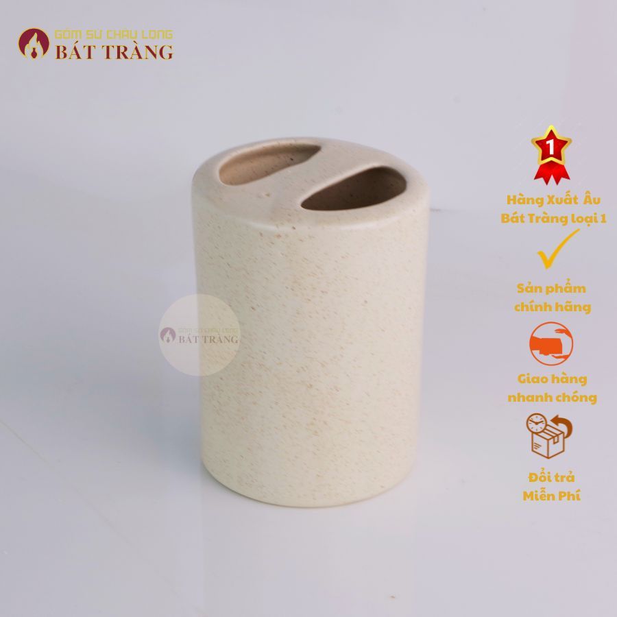 Cốc Sứ Đựng Bàn Chải, Cốc Đánh Răng Gốm Sứ Dùng Cho Khách Sạn, Resort, Khu Nghỉ Dưỡng, Gốm Bát Tràng - Ảnh 4