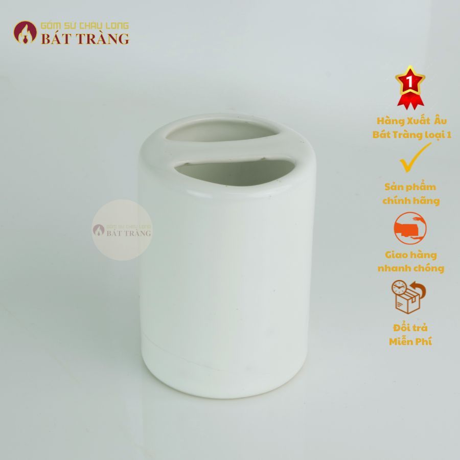 Cốc Sứ Đựng Bàn Chải, Cốc Đánh Răng Gốm Sứ Dùng Cho Khách Sạn, Resort, Khu Nghỉ Dưỡng, Gốm Bát Tràng - Ảnh 5