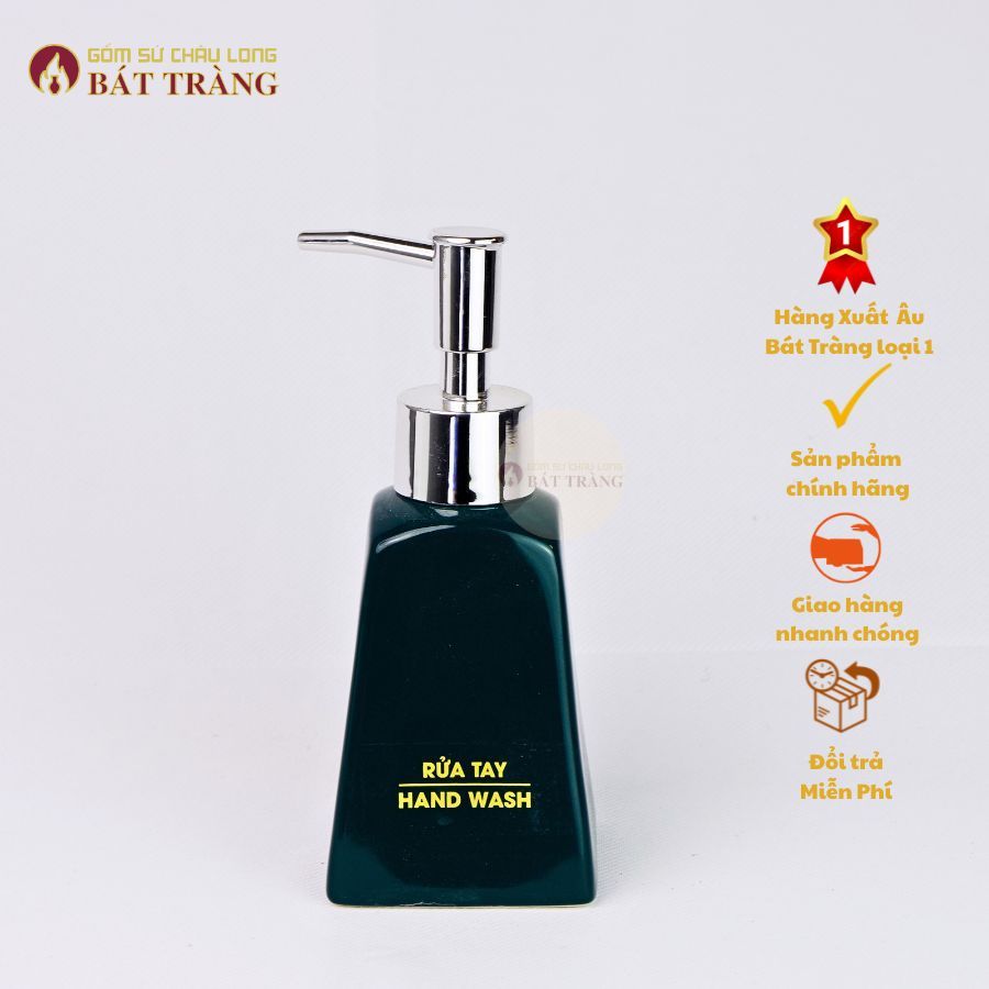 Bình Sứ Đựng Sữa Tắm, Dầu Gội, Dầu xả Sản Phầm Sử Dụng Cho Khách Sạn, Homestay Dáng Thang 210ml - Ảnh 9