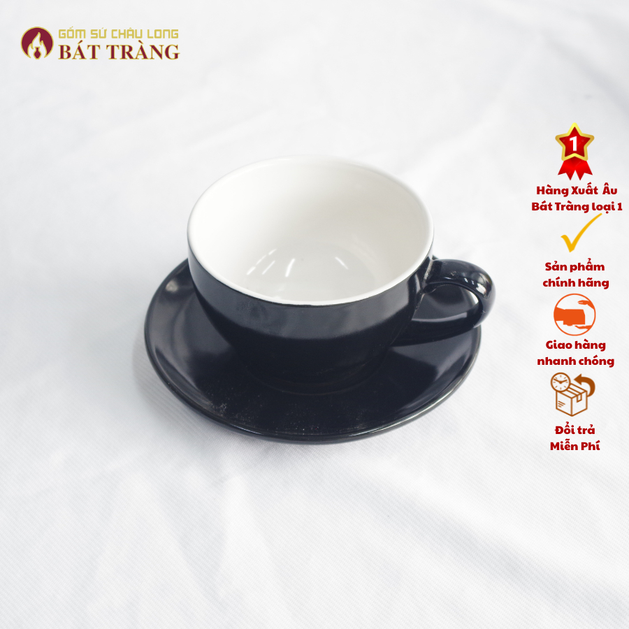 Ly Đĩa Coffee Cappuchino 220ml, Tách Cà Phê Latte Gốm Sứ Bát Tràng - Ảnh 5