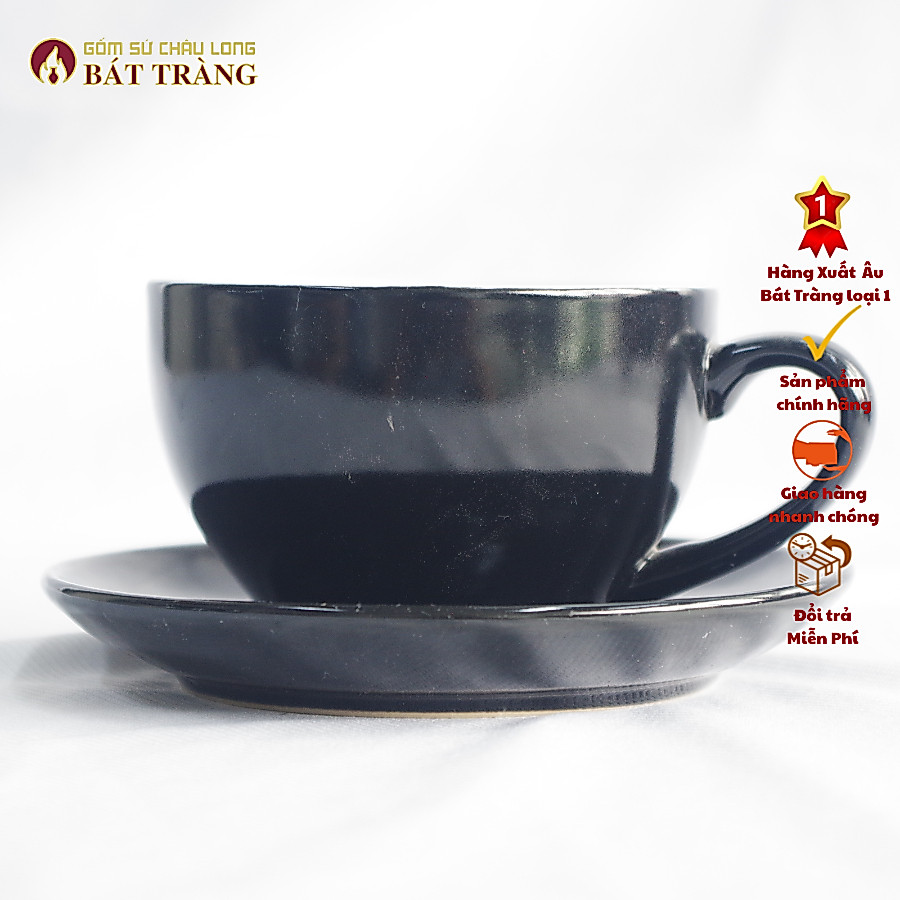 Ly Đĩa Coffee Cappuchino 220ml, Tách Cà Phê Latte Gốm Sứ Bát Tràng - Ảnh 6