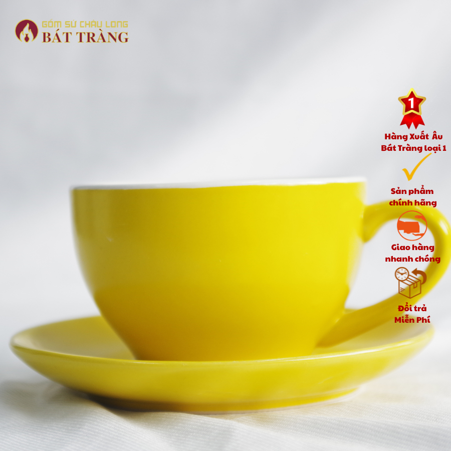 Ly Đĩa Coffee Cappuchino 220ml, Tách Cà Phê Latte Gốm Sứ Bát Tràng - Ảnh 8