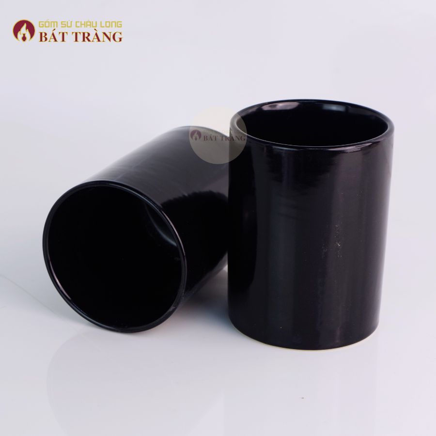 Cốc Đánh Răng Dáng Trụ Dùng Cho Khách Sạn, Khu Nghỉ Dưỡng, Làm Bằng Gốm Sứ Cao Cấp, Gốm Sứ Châu Long - Ảnh 3