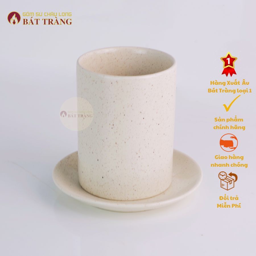Cốc Đánh Răng Dáng Trụ Dùng Cho Khách Sạn, Khu Nghỉ Dưỡng, Làm Bằng Gốm Sứ Cao Cấp, Gốm Sứ Châu Long - Ảnh 7