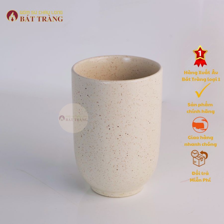 Cốc Đánh Răng Dáng Trụ Dùng Cho Khách Sạn, Khu Nghỉ Dưỡng, Làm Bằng Gốm Sứ Cao Cấp, Gốm Sứ Châu Long - Ảnh 9