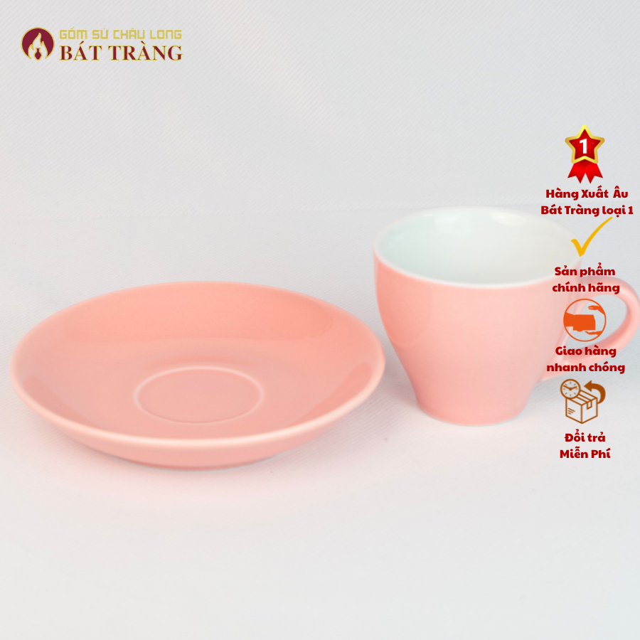 Ly Đĩa Coffee Expresso 80ml, Tách Cà Phê Expresso Gốm Sứ Bát Tràng - Ảnh 6