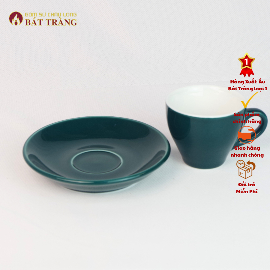 Ly Đĩa Coffee Expresso 80ml, Tách Cà Phê Expresso Gốm Sứ Bát Tràng - Ảnh 8
